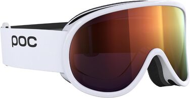Унісекс лижна маска POC Retina Mid, біла, помаранчева лінза, універсальний розмір