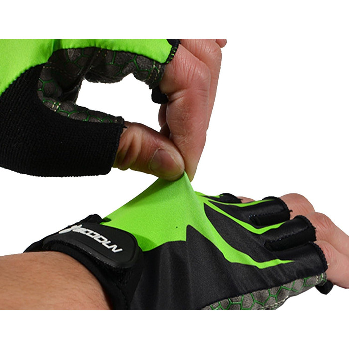 Велосипедні рукавички Radsport Kurz - короткі велорукавички для їзди по пересіченій місцевості (MTB), літні рукавички для жінок та чоловіків, білі (XXL, зелені)