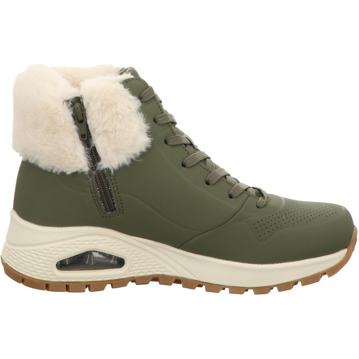 Черевики-кросівки Skechers Street UNO Rugged Fall Air, оливковий колір, штучне хутро, 40 EU