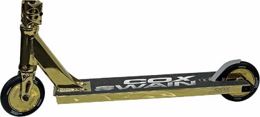 Трюковий самокат COX SWAIN The 88, широка дека, колеса 110 мм, підшипники ABEC9, алюмінієвий сердечник, золото