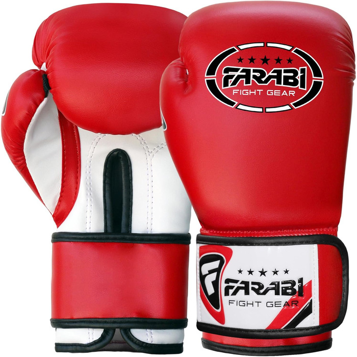 Боксерські рукавички Farabi Sports для дітей 8oz/6oz - білі. Ідеально для боксу, ММА, муай-тай, кікбоксингу та спарингу.