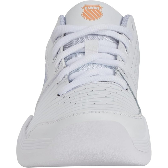 Кросівки для тенісу K-Swiss Court Express Carpet - унісекс, білі, персикові, розмір 33.5 EU