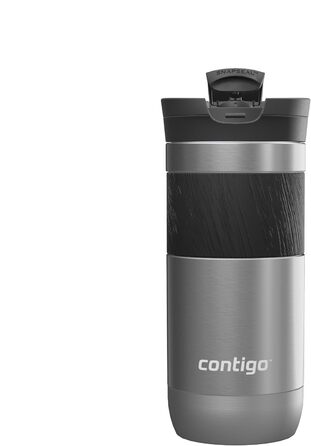 Термокухоль Contigo Byron Snapseal 470 мл, нержавіюча сталь, темно-сталевий колір - ізольований термос для напоїв, 100% герметичний, без BPA