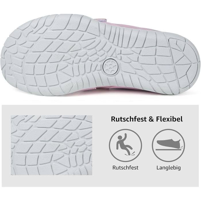 Босоніжки Eagsouni для чоловіків та жінок: кросівки для фітнесу, подорожей та бігу на вулиці. Зручні, легкі, дихаючі, широка передня частина, антиковзаюча підошва, розмір 42 EU, рожеві.