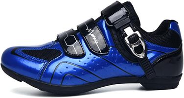 Велосипедні черевики для чоловіків та жінок, MTB, шосейні, кросівки, дихаючі, для катання на велосипеді, велосипедні черевики Spin MTB (39 EU, Синій градієнт)