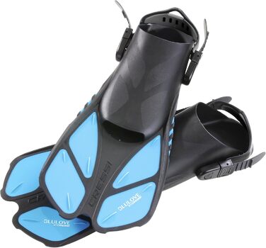 Комплект для снорклінгу Cressi BONETE Deluxe (маска, трубка, ласти, сітка) - світло-блакитний - розмір S/M - 36/42