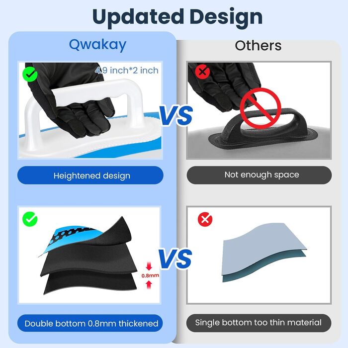 Надувний сніговий тюб зі стропом, 47-49-68 дюймів. Міцний корпус, морозостійкий матеріал. Для зимових розваг дітей та дорослих
