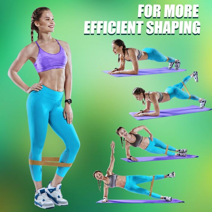 Набір еластичних стрічок WHATAFIT для фітнесу, силових тренувань та реабілітації. 16 рівнів опору, з дверним кріпленням, ручками та сумкою. Для чоловіків та жінок.