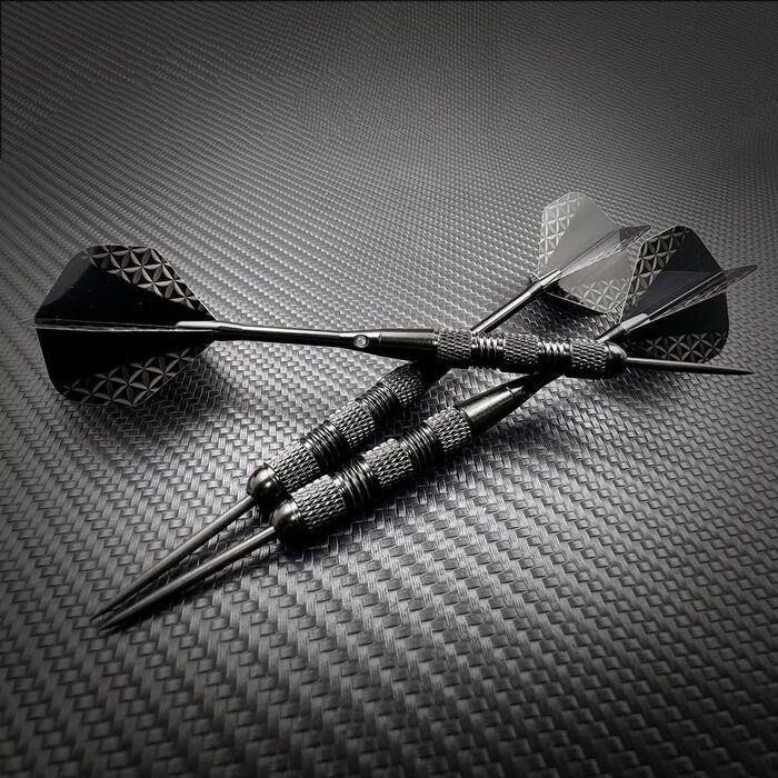 Дарти сталеві Dartpfeil E Black (20 г) з алюмінієвими стеблами + 3 запасних, кейс