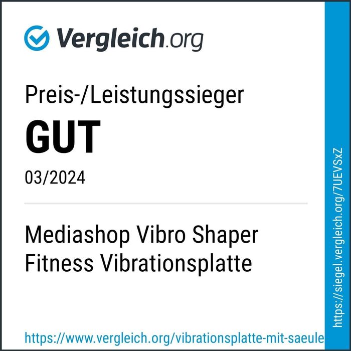 Вібраційна платформа Mediashop Vibro Shaper для фітнесу, м'язів і тренування всіх груп, осциляційна технологія, з фітнес-стрічками, помаранчева