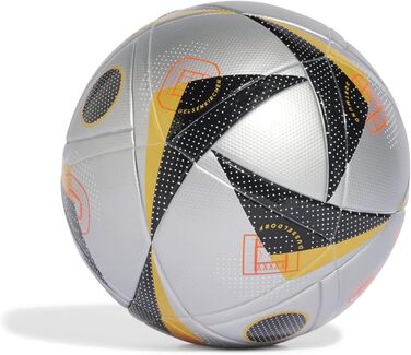 Футбольний м'яч Adidas Fussballliebe Finale League Euro 2024, сріблястий, розмір 4, FIFA Quality, унісекс
