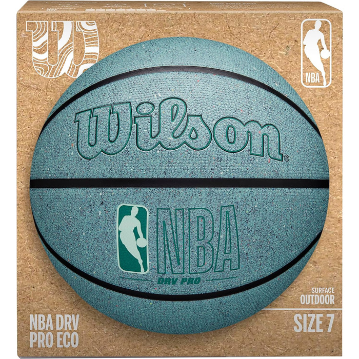 Баскетбольний м'яч Wilson NBA DRV Series для залу та вулиці, м'ята, розмір 7