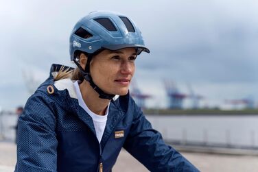 Велосипедний шолом ABUS Hyban 2.0 з LED ліхтарем, білий, ABS, універсальний розмір M (52-58 см), для жінок і чоловіків