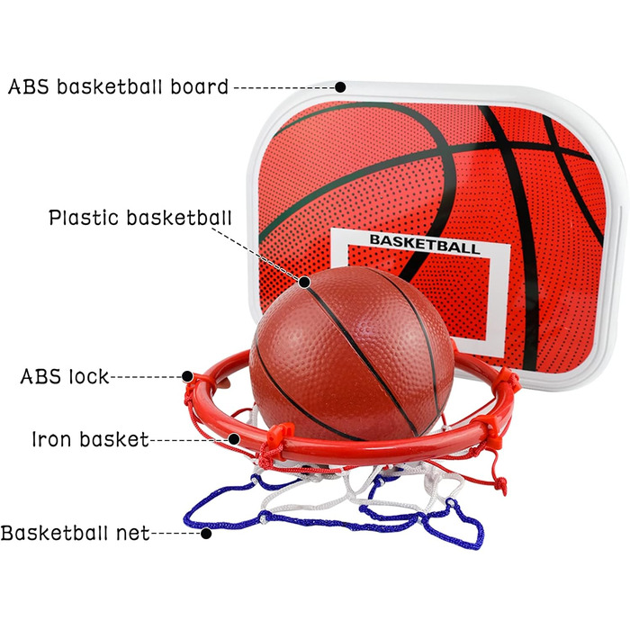 Дитячий баскетбольний кошик AolKee з регульованою висотою, 50-150 см, з м'ячем, сіткою та насосом