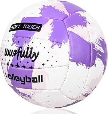 Волейбольний м'яч Wuzfully Kinder Soft Touch для пляжу та залу, розмір 5, фіолетовий