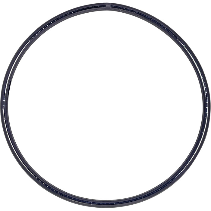 Обруч для фітнесу Zirkus Hula Hoop, металеві кольори, діаметр 70/75/80/85/90 см, чорний, Ø90 см