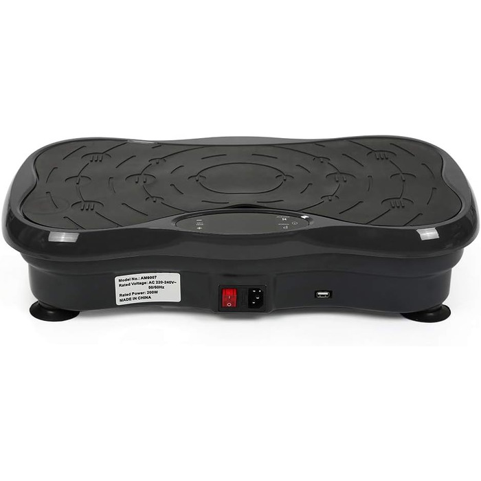 Вібраційна платформа для фітнесу XUANYU Shaper – Рюттельплатте з Bluetooth, LCD-дисплеєм та тренувальними гумками (Чорний)