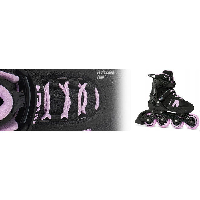 Регульовані ролики RAVEN Profession PLUS Black, 35-39, швидка шнурівка