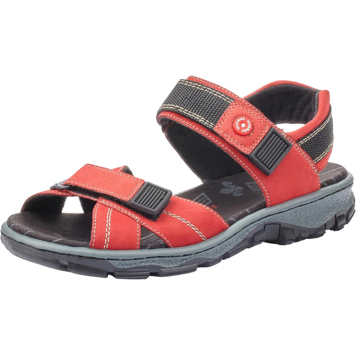 Жіночі сандалії Rieker 68851, класична модель, червоний колір, розмір 39 EU