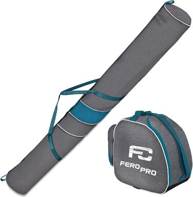 Преміум набір Ferocity для лиж: сумка для лиж, чохол для лижних черевиків, для лижних палиць, шолома з знімною сітчастою сумкою [053] (Len Tюрковий)