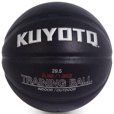 Баскетбольний м'яч KUYOTQ 1.3 кг, Verbundstoff, для тренувань та гри на вулиці, розмір 7, покращує контроль м'яча, дриблінг, передачі та підбирання