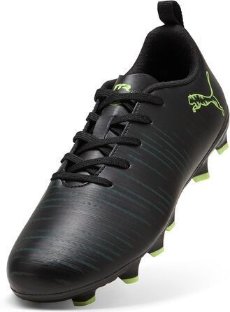 Дитячі футбольні бутси PUMA Future 8 Play FG/AG для дітей, біло-чорно-червоні (38.5 EU), Puma Black Fizzy Light Green Terrain