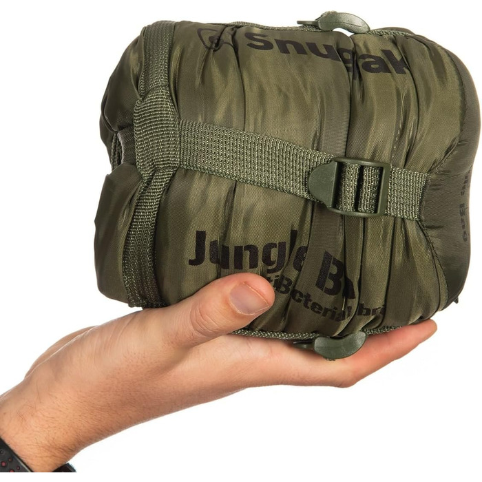 Сумка-спальник Snugpak Jungle Bag WGTE з вбудованою москітною сіткою - легкий, гігієнічний спальний мішок та універсальний ковдра для кемпінгу та експедицій у тропічних умовах (чорний, ліва блискавка)