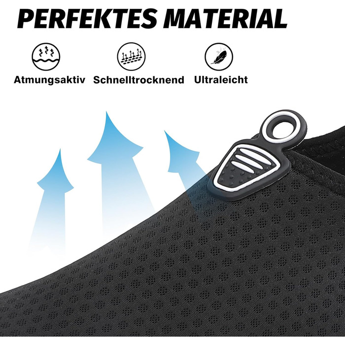 Чоботи для плавання та водних видів спорту Luedka, унісекс, чорні, розмір 34-48