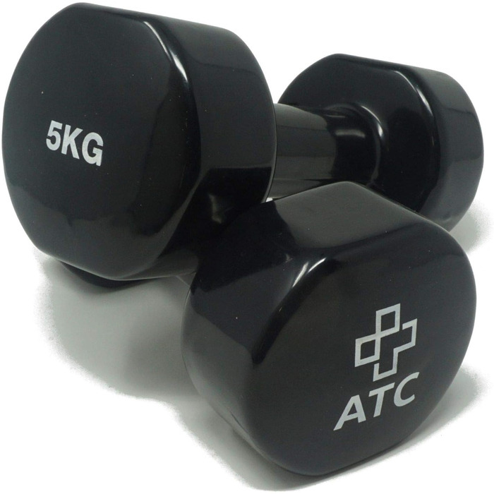 Вінілові гантелі 5 кг (пара) ATC Handels для фітнесу, реабілітації та аеробіки