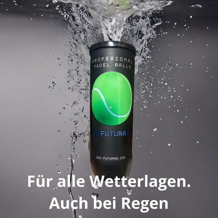 FUTURA8 М'ячі для падел-тенісу, 3 шт. в упаковці, преміум-якість, стабільний відскік, довговічні, для тренувань та турнірів, підходять для гри в приміщенні та на вулиці, професійні м'ячі