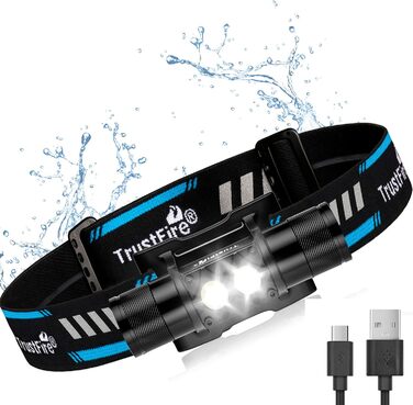 Ліхтар на голову TrustFire H5R: LED, перезаряджається, 600 люмен, водонепроникний, 5 режимів, для бігу та туризму