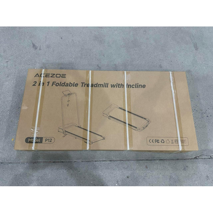 Біговий тренажер 6-в-1 для дому, складаний, з регулюванням нахилу 10% та ручками. Макс. вага 135 кг, LED-дисплей, пульт ДУ та додаток. Без встановлення (Чорний/Помаранчевий)