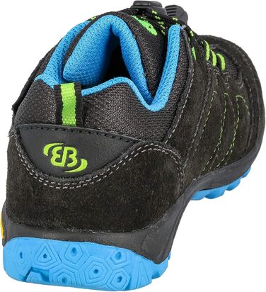 Черевики трекінгові та для прогулянок Brütting Kinder Bergen Low, унісекс, 38 EU, антрацит, синій, лимонний