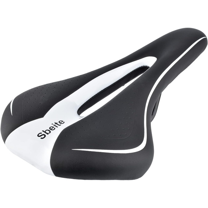Сідло для гірського велосипеда Robuster (чорно-біле)