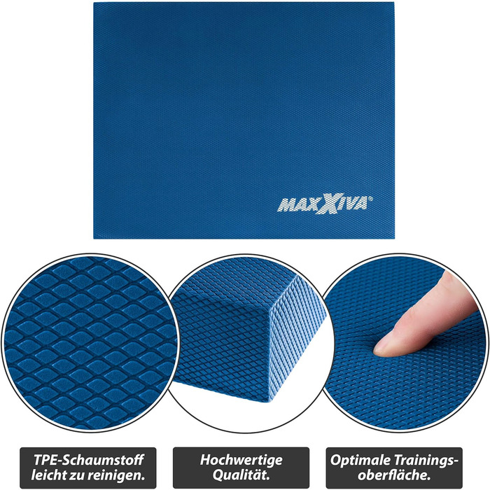 Балансувальний килимок MAXXIVA 50x40x6 см для фітнесу, йоги, пілатесу, фізіотерапії, синій