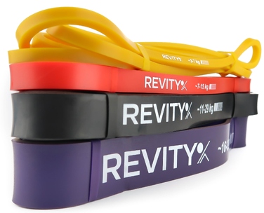 Набір фітнес-резинок Revity Power Bands 3-39 кг, 4 шт.