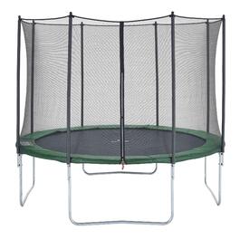 Батут для саду Ø360 см з сіткою безпеки, зелений | Трамплін для активного відпочинку