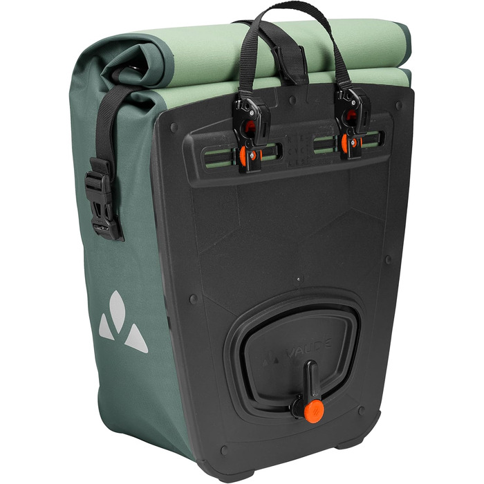 Велосипедна сумка VAUDE Aqua Back Supreme 2x24л, водонепроникна, для багажника, задня, міцна та екологічна, виготовлена в Німеччині