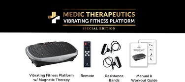 Вібраційна платформа Medic Therapeutics, чорна, для фітнесу та реабілітації