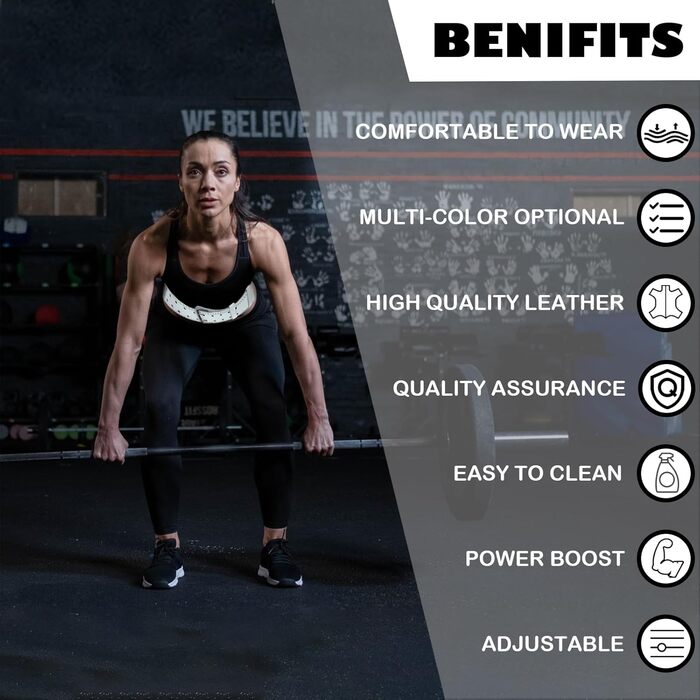 Лідяний пояс для важкої атлетики для жінок з підтримкою попереку 10,2 см для пауерліфтингу та присідань (Великий, Білий/Розкішний сад)