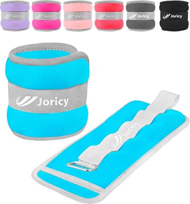Обважнювачі на щиколотки JORICY 5 кг (2,5 кг х 2) для ніг і рук, універсальні вагові манжети для чоловіків і жінок, сині