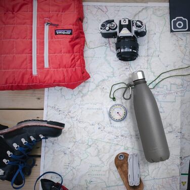 Термос Daikoku Edelstahl: 500 мл, нержавіюча сталь, 12 год гаряче, 24 год холодне, без BPA, сірий | Для спорту та відпочинку