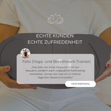 Зразок для медитації Zafu | Йога подушка з еко-дзержинського наповнювача | Подушка для медитації напі月 | Зроблено в Німеччині | Зручна подушка для медитації | Наволочка з 100% органічної бавовни (Антрацит)