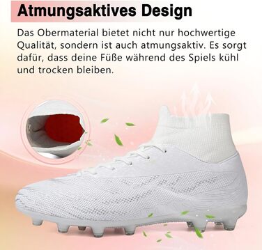 Футбольні черевики чоловічі Мадам, шипові, розмір 43 EU, білі