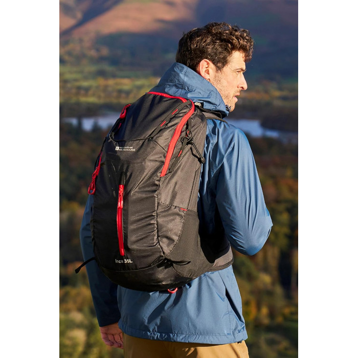 Рюкзак Mountain Warehouse Inca Extreme 35 л з водонепроникним чохлом, багатьма кишенями, Rip-Stop тканина – для кемпінгу, туризму, активного відпочинку