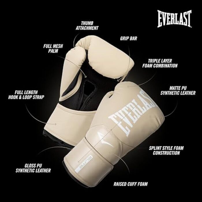 Жіночі боксерські рукавички Everlast Elite Prostyle 12oz, світло-коричневі