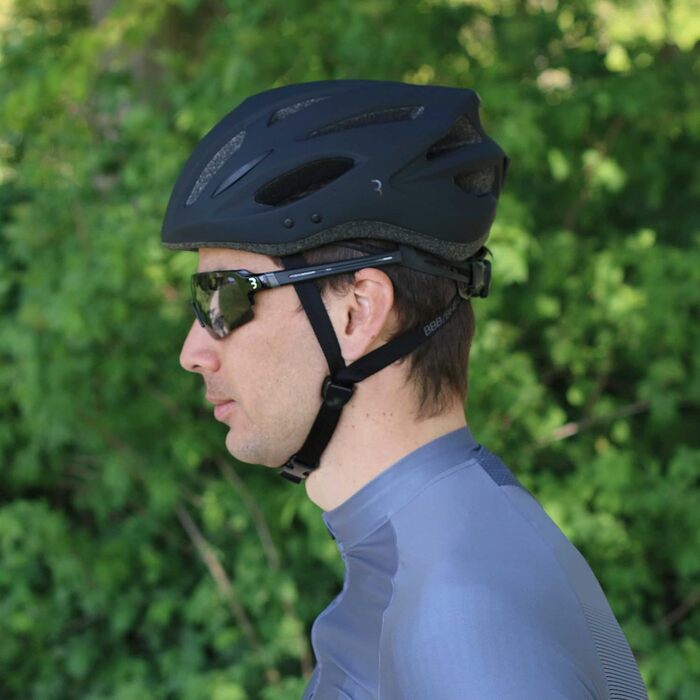 Велосипедний шолом BBB Cycling Condor для дорослих, матовий чорний, знімний візор, захист від комах, для MTB та шосейних велосипедів (54-58 см)