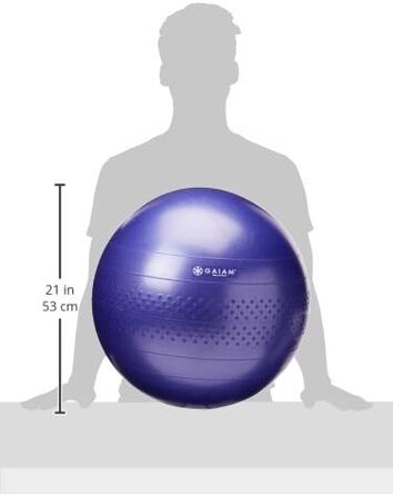 Фітбол Gaiam Total Body Balance Ball Kit для жінок, комплект для фітнесу та йоги