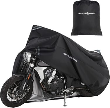 Водонепроникний чохол для мотоцикла 300D NEVERLAND - захист від зимових опадів, 220x95x110 см, чорний