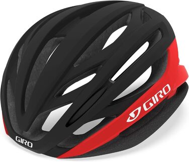 Велошолом Giro Syntax MIPS для дорослих, унісекс, розмір M (55-59 см), матовий чорний/яскраво-червоний, для шосейного велосипеда